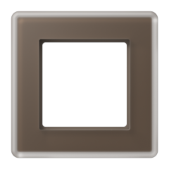 A VIVA Рамка 1-ная, стекло цвет мокко, Jung AV581GLMMO