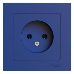 ATN001140 - AtlasDesign РОЗЕТКА без заземления, 16А, в сборе, АКВАМАРИН