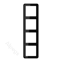 CD584SW Рамка для вертикальной и горизонтальной установки, 4-кратная; черная