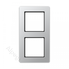 Jung A Flow - Рамка 2-ая, цвет алюминий AF582BFAL