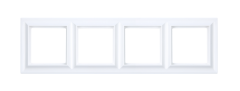 Рамка 4-поста; Eco Profi Standart; термопласт; белый матовый, Jung EPS484WWM