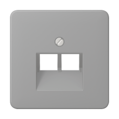 CD569-2UAGR Крышка для сдвоенной телефонной и компьютерной розетки UAE; серая