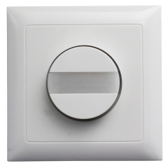 Indoor 140-L с рамкой, датчик присутствия настенный 120° со встроенной LED-подсветкой и кнопочным выключателем B.E.G.