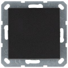 Выключатель одноклавишный 10A 250V~ с накладкой, цвет Антрацит, G3011B, JASMART