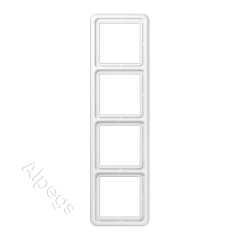 CD584WW Рамка для вертикальной и горизонтальной установки, 4-кратная; белая