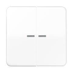 CD595KO5BFWW Клавиши ударопрочные для сдвоенногых выключателей с подсветкой; белые