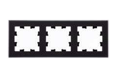 ATN331003 - AtlasDesign Nature Рамка на 3 поста, стекло черное матовое