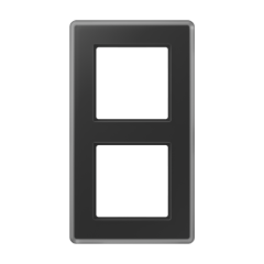 A VIVA Рамка 2-ная, стекло черный, Jung AV582GLMSW