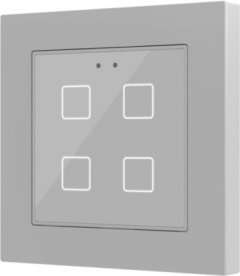Выключатель сенсорный KNX Flat 55 X4, 4-кнопочный, цвет серебро