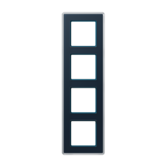 A VIVA Рамка 4-ная, стекло цвет Синий, Jung AV584GLMNB
