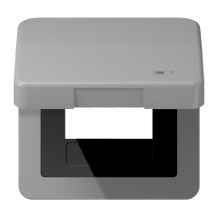 Рамка с подпружиненной крышкой для USB-механизмов, с центральной платой, CD590KLUSBGR