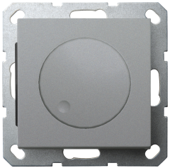 LED Диммер с накладкой 30-400W, 1gang 2way, цвет алюминий, G4012S, JASMART