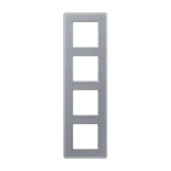 A VIVA Рамка 4-ная, стекло цвет серый, Jung AV584GLMKG