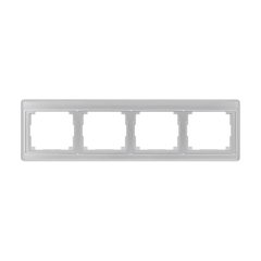 SL5840SI Рамка для горизонтальной установки 4-кратная; серебро