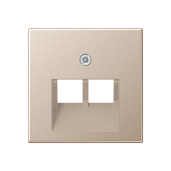 A569-2BFPLUACH A 500,Крышка для двойной телефонной и компьютерной розетки UAE, шампань