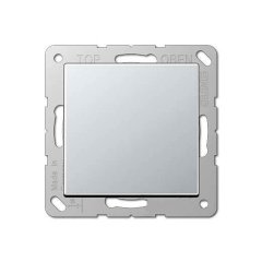 Розетка JUNG ECO PROFI, скрытый монтаж, с заземлением, с крышкой, алюминий, EP421KLAL