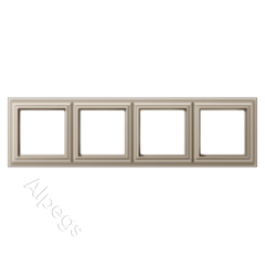 Рамка 4-поста; Eco Profi Standart; термопласт; шампань, Jung EPS484CH