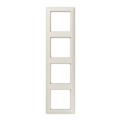 AS584 Рамка 4-кратная для вертикальной и горизонтальной установки; слоновая кость