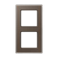 A VIVA Рамка 2-ная, стекло цвет мокко, Jung AV582GLMMO