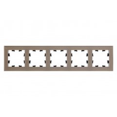 ATN320505 - AtlasDesign NATURE 5-постовая РАМКА, ОРГАНИЧЕСКОЕ СТЕКЛО ШАМПАНЬ