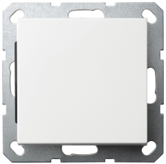 Звонковый механизм 10A 250V~ с накладкой, цвет белый глянцевый, G3010W, JASMART