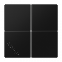 Набор накладок 4 группы для модулей F40, термопласт, черный матовый LS404TSASWM