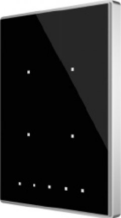 Выключатель сенсорный KNX Touch-MyDesign Plus, 4-кнопочный, 5 дополнительных сенсорных зон, цвет черный