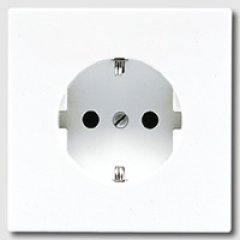 LS520KIWW Штепсельная розетка SCHUKO 16A, 250V  с защитой от детей; белая