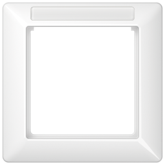 AS581BFINAWW Рамка 1-кратная для вертикальной и горизонтальной установки; термопласт