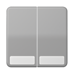 CD595NAGR Клавиши для сдвоенных выключателей и кнопок с полем для надписи; серые