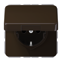 CD1520BFKLBR Штепсельная розетка SCHUKO 16A 250V  с защитой от влажности; коричневая