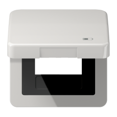 Рамка с подпружиненной крышкой для USB-механизмов, с центральной платой, CD590KLUSBLG