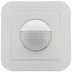 Indoor 180-R-11-48V-3A, Датчик движения настенный 180° с акустическим сенсором, настенный монтаж в установочную коробку