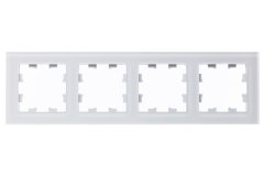 ATN330104 - AtlasDesign Nature Рамка на 4 поста, стекло белое матовое