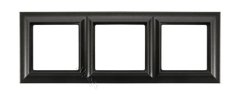 Рамка Eco Profi Standart 3-местная (черный матовый), Jung EPS483SWM