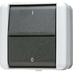 802W Выключатель двухполюсный IP44