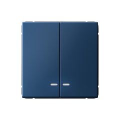 2-клавишный ВЫКЛЮЧАТЕЛЬ с подсветкой, сх. 5а, 10АХ , Art Gallery, цвет Аквамарин, GAL001153