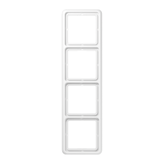 CD584WUWW Рамка для вертикальной и горизонтальной установки ударопрочная, 4-кратная; белая