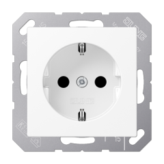 Розетка SCHUKO®; термопласт; матовый белый, Jung EP1420WWM
