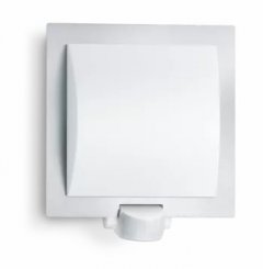 L 20 566814 IP 44 stainless/white matt светильник с датчиком движения настенный уличный  E27 1 х 60 Вт (накаливания) или LED 1 х от 5 Вт до 12 Вт
