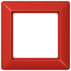 AS581GLRT Рамка 1-кратная для вертикальной и горизонтальной установки; красная
