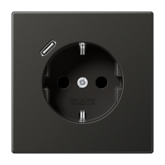 SCHUKO® socket with USB charger, AL 1520-18 C AN