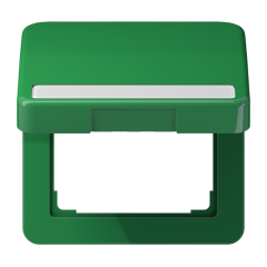 CD590BFNAKLGN Крышка ударопрочная откидная с возвратной пружиной и полем для надписи 7?57 мм; зеленая