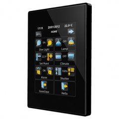 Сенсорная панель KNX Z41 PRO, пластиковая рамка, цвет черный