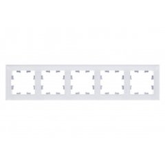 ATN320105 - AtlasDesign NATURE 5-постовая РАМКА, ОРГАНИЧЕСКОЕ СТЕКЛО БЕЛЫЙ