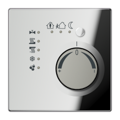 GCR2178 KNX-регулятор с шинным сопряжением и ручкой для установки температуры; полированный хром