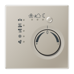 ES2178TS KNX-регулятор с шинным сопряжением без ручки для установки температуры; благородная сталь