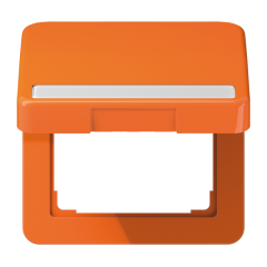 CD590BFNAKLO Крышка ударопрочная откидная с возвратной пружиной и полем для надписи 7?57 мм; оранжевая