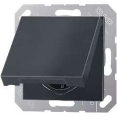 Накладка розетки с крышкой, A1520KLPLANM