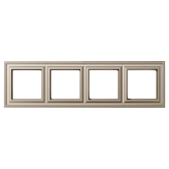 Рамка 4-поста; термопласт; шампань; Eco Deco, Jung EPD484CH